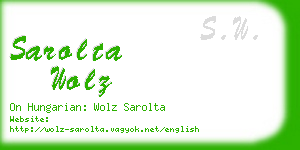 sarolta wolz business card